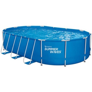 Summer Waves - Pool Frame Oval Active 6,1m x 3,66m x 1,22m inkl. Filterpumpe