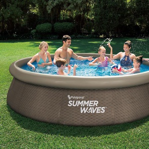 Summer Waves Rundpool - Braun -