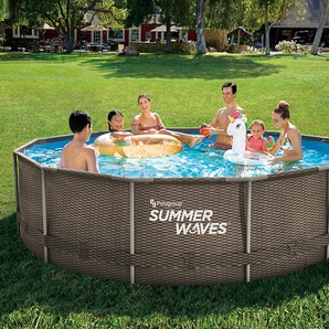 Summer Waves Active-Frame-Pool - braun -