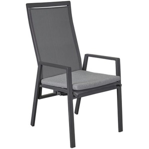 SUNFORT Positionsstuhl, Gestell: Aluminium anthrazit, inklusive Sitzkissen hellgrau