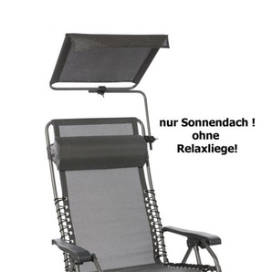 Sungörl Sonnendach zur Relaxliege OASI , Stahl anthrazit 75% Polyvinychlorid, 25% Polyester