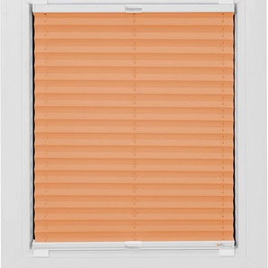 Klebe-Plissee SUNLINES One Size Style Plain Plissees Gr. 130 cm, zweiseitig verschiebbar, 120 cm, rot (lachs) Plissees ohne Bohren Höhe 130cm