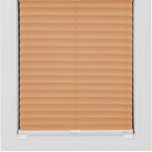 Klebe-Plissee SUNLINES One Size Style Plain Plissees Gr. 210 cm, zweiseitig verschiebbar, 70 cm, rot (lachs) Plissees ohne Bohren Höhe 210cm