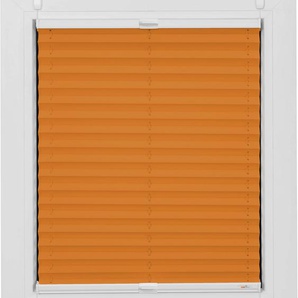 Plissee SUNLINES One Size Style Crepe Plissees Gr. 190 cm, zweiseitig verschiebbar, 70 cm, orange (orange, weiß, weiß) Plissees ohne Bohren Zubehörfarbe zum Klemmen