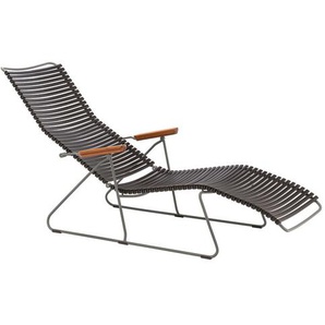 Sunlounger Click Houe Lamellen schwarz, Designer Henrik Pedersen, 90x64 cm
