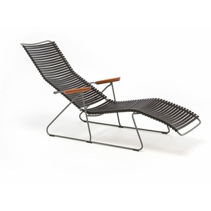 Sunlounger Click Houe Lamellen schwarz, Designer Henrik Pedersen, 90x64 cm