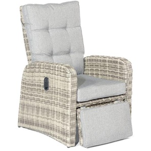 SunnySmart Garten-Relax-Sessel Allianz Aluminium mit Kunststoffgeflecht vintage-taupe Loungesessel