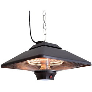 SUNRED® Heizstrahler Spica Square schwarz 2000 W Halogenstrahler zur Deckenmontage hängend hanging