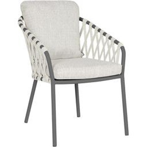 Suns Nappa Dining Stuhl Aluminium/Rope Cross Weaving