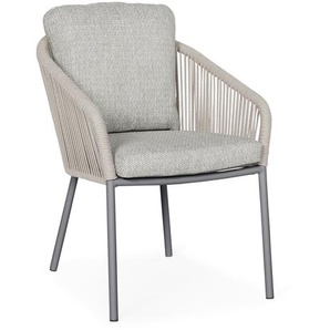 Suns Nappa Dining Stuhl Aluminium/Rope Fishbone