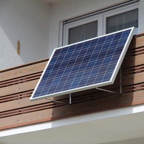 SUNSET Solaranlage SUNpay300plus Solarmodule inkl. Edelstahl-Halterungs-Set, auch zum Laden von E-Bikes geeignet blau (dunkelblau) Solartechnik
