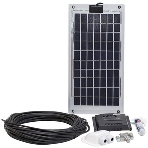 SUNSET Solarmodul Laminat-Set 10 Watt Solarmodule für Boote und Yachten schwarz (baumarkt) Solartechnik