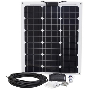 SUNSET Solarmodul Laminat-Set 50 Watt Solarmodule für Boote und Yachten schwarz (baumarkt) Solartechnik