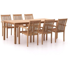 Sunyard Jakarta/Liverpool 210 cm Gartenmöbel-Set 7-teilig stapelbar