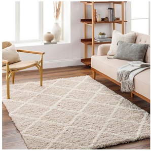Livabliss Hochflor-Teppich TRAKAI, rechteckig, Höhe: 52 mm, Flauschig, Langflor, Weich, Boho Wohnzimmerteppich, Grau