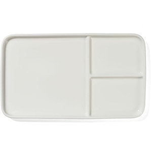 Sushi-Platten 2er-Set, weiß, Porzellan