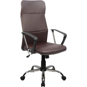 SVITA AIKO Bürostuhl Schreibtischstuhl Arbeitsstuhl mit Rollen Braun 95155