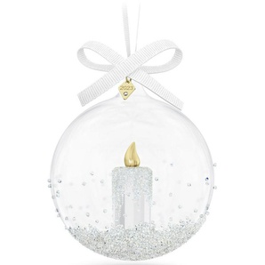 Swarovski Dekohänger BALL ORNAMENT 2023, Weihnachtskugel mit Kerze, 5658439 (1 St), Swarovski® Kristall