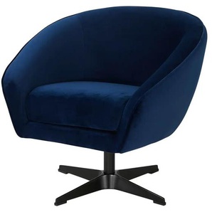 switch Drehsessel  Roma Mikrofaser ¦ blau ¦ Maße (cm): B: 80 H: 75 T: 80.0
