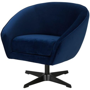 switch Drehsessel  Roma Mikrofaser ¦ blau ¦ Maße (cm): B: 80 H: 75 T: 80