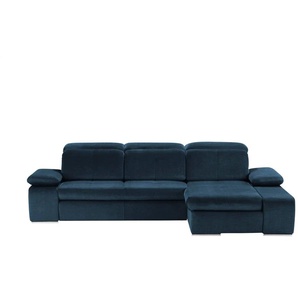 switch Ecksofa aus Mikrofaser Avilla ¦ blau ¦ Maße (cm): B: 285 H: 86 T: 187.0