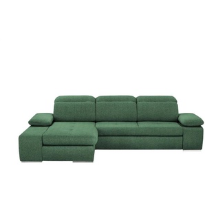 switch Ecksofa aus Mikrofaser Avilla ¦ grün ¦ Maße (cm): B: 285 H: 86 T: 187.0