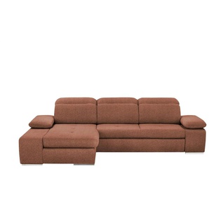 switch Ecksofa aus Mikrofaser Avilla ¦ rosa/pink ¦ Maße (cm): B: 285 H: 86 T: 187.0
