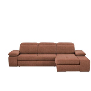 switch Ecksofa aus Mikrofaser Avilla ¦ rosa/pink ¦ Maße (cm): B: 285 H: 86 T: 187.0