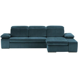 switch Ecksofa aus Mikrofaser Avilla ¦ blau ¦ Maße (cm): B: 285 H: 86 T: 187