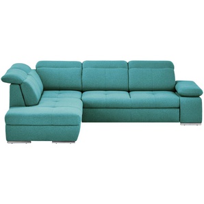 switch Ecksofa  Avilla ¦ türkis/petrol ¦ Maße (cm): B: 285 H: 86 T: 234.0