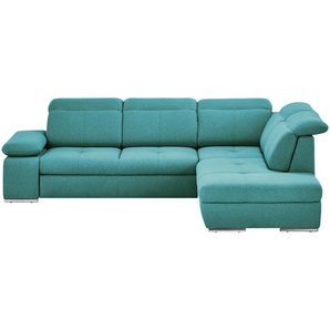switch Ecksofa  Avilla ¦ türkis/petrol ¦ Maße (cm): B: 285 H: 86 T: 234.0
