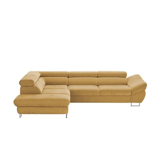 switch Ecksofa  Fabio ¦ gelb ¦ Maße (cm): B: 280 H: 69 T: 235.0