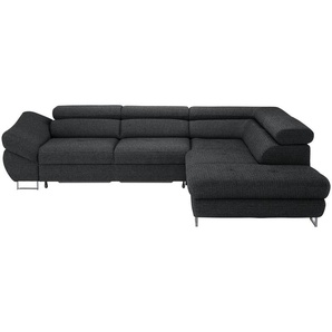 switch Ecksofa  Fabio ¦ grau ¦ Maße (cm): B: 280 H: 69 T: 235