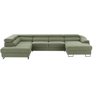 switch Ecksofa  Lavos ¦ grün ¦ Maße (cm): B: 346 H: 85 T: 221.0