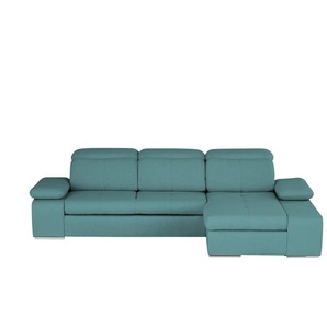 switch Ecksofa Webstoff Avilla ¦ türkis/petrol ¦ Maße (cm): B: 285 H: 86 T: 187.0