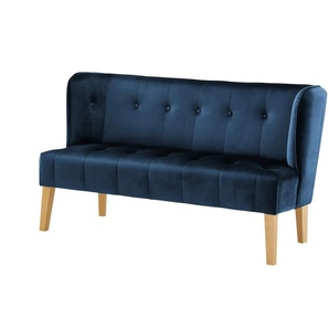 switch Küchensofa Samt  Bella ¦ blau ¦ Maße (cm): B: 158 H: 90 T: 72.0