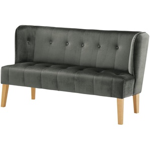 switch Küchensofa  Samt Bella ¦ grau ¦ Maße (cm): B: 158 H: 90 T: 69