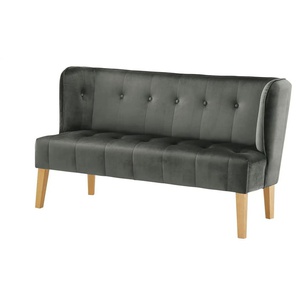 switch Küchensofa Samt  Bella ¦ grau ¦ Maße (cm): B: 158 H: 90 T: 72.0