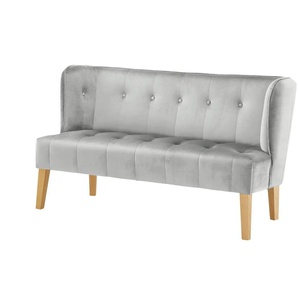 switch Küchensofa Samt  Bella ¦ grau ¦ Maße (cm): B: 180 H: 90 T: 72.0