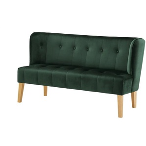 switch Küchensofa Samt  Bella ¦ grün ¦ Maße (cm): B: 158 H: 90 T: 72.0
