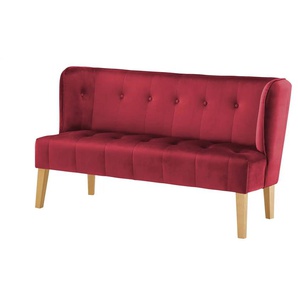 switch Küchensofa Samt  Bella ¦ rot ¦ Maße (cm): B: 180 H: 90 T: 72.0