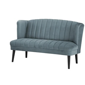 switch Küchensofa Samt  Rina ¦ blau ¦ Maße (cm): B: 156 H: 92 T: 76.0
