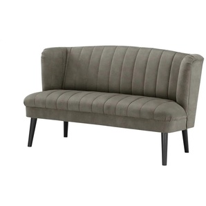 switch Küchensofa Samt  Rina ¦ grau ¦ Maße (cm): B: 156 H: 92 T: 76.0