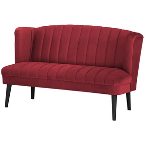 switch Küchensofa Samt  Rina ¦ rot ¦ Maße (cm): B: 180 H: 92 T: 76.0