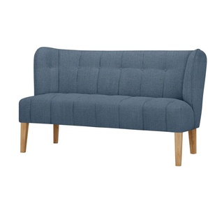 Switch Refresh Küchensofa Samt  Bella ¦ blau ¦ Maße (cm): B: 158 H: 90 T: 72.0