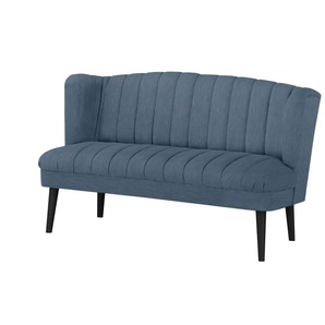 Switch Refresh Küchensofa Samt  Rina ¦ blau ¦ Maße (cm): B: 156 H: 92 T: 76.0