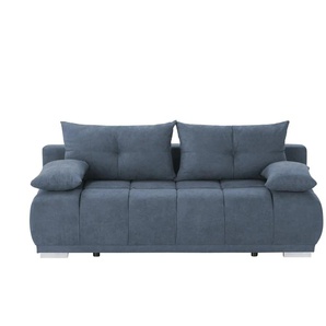 switch Schlafsofa mit Boxspringpolsterung  Gala ¦ blau ¦ Maße (cm): B: 208 H: 92 T: 102.0