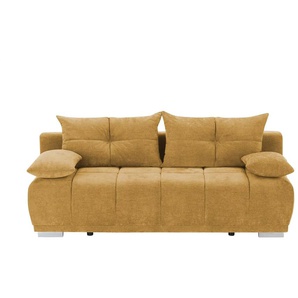 switch Schlafsofa mit Boxspringpolsterung  Gala ¦ gelb ¦ Maße (cm): B: 208 H: 92 T: 102.0