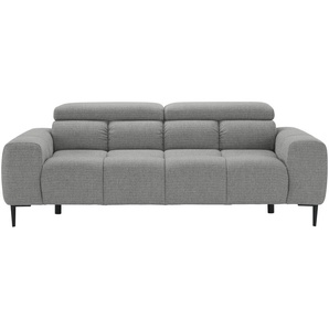 switch Sofa 3-sitzig aus Flachgewebe Plaza ¦ silber ¦ Maße (cm): B: 212 H: 99 T: 105
