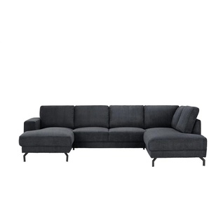 switch Wohnlandschaft  aus Cord Brazil ¦ schwarz ¦ Maße (cm): B: 303 H: 78 T: 200.0